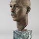 Arno Breker (1900-1991), "Portrait d’Hans Gerling", bronze à patine marron clair vert nuancé, fonte Bischoff, Haut. totale 51 cm, sculptures - galerie Tourbillon, Paris