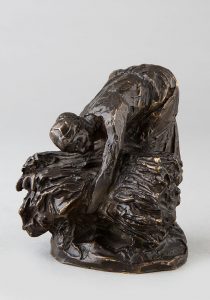 Jules Dalou (1838-1902), "La Botteleuse", bronze à patine brun nuancé, fonte Susse, haut. 10 cm, sculptures - galerie Tourbillon, Paris
