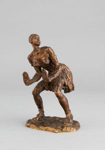 Gaston Broquet (1880-1947), "Danseuse Africaine", bronze à patine marron nuancé, fonte Planquette, haut. 15 cm, sculptures - galerie Tourbillon, Paris
