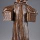 Léo Laporte-Blairsy (1865-1923), "Femme aux Coffrets", bronze à patine marron clair nuancé, fonte ancienne, haut. 46,5 cm, sculptures - galerie Tourbillon, Paris