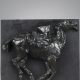 Herbert Haseltine (1877-1962), Cheval, haut-relief en bronze à patine brune, socle en marbre noir fin de Belgique, fonte Valsuani, haut. 26 cm, sculptures - galerie Tourbillon, Paris