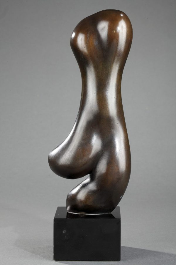 Baltasar Lobo (1910-1993), "Elan", bronze à patine brun mordoré nuancé, fonte Susse, n°3/8, haut. totale 29,8 cm, sculptures - galerie Tourbillon, Paris