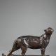 Roger Godchaux (1878-1958), "Lionne humant", bronze à patine marron foncé nuancé, fonte Susse, long. terrasse 25,4 cm, sculptures - galerie Tourbillon, Paris