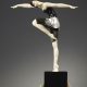 Samuel Lipschitz (1880-1943), "Danseuse", sculpture chryséléphantine, socle en marbre et onyx, haut. totale 43 cm, sculptures - galerie Tourbillon, Paris