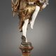 Claire-Jeanne-Roberte Colinet (1880-1950), "Danseuse d'Ankara", sculpture chryséléphantine, socle en onyx, fonte LNJL, haut. totale 63,7 cm, sculptures - galerie Tourbillon, Paris