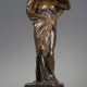 Louis-Ernest Barrias (1841-1905), "La Nature se dévoilant à la Science", bronze à double patine, fonte Susse, socle en onyx, haut. totale 27,6 cm, sculptures - galerie Tourbillon, Paris