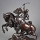 Emmanuel Fremiet (1824-1910), "Cocher Romain", bronze à patine brun nuancé, fonte More, haut. 41,2 cm, sculptures - galerie Tourbillon, Paris