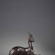 George Lavroff (1895-1991), "Antilope couchée", bronze à patine brun nuancé, socle en marbre noir fin de Belgique, long. socle 40 cm, sculptures - galerie Tourbillon, Paris