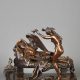 Albert-Ernest Carrier-Belleuse (1824-1887), "Cupidon et Psyché", bronze à patine brun clair très nuancé, long. 52 cm, sculptures - galerie Tourbillon, Paris