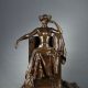 Louis Chalon (1866-1940), "La Pensée", bronze à patine brun nuancé, fonte Jollet & Cie, haut. 56 cm, sculptures - galerie Tourbillon, Paris