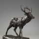 Antoine-Louis Barye (1796-1875), "Cerf qui marche n°2", bronze à patine marron très nuancé, fonte Brame, long. 19 cm, sculptures - Galerie Tourbillon, Paris