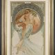 Alphonse Mucha (1860-1939), "Poésie", lithographie originale, 77x55 cm, galerie Tourbillon, Paris