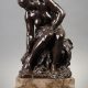 Jules Dalou (1838-1902), "Baigneuse" ou "Suzanne", bronze à patine brun foncé nuancé, fonte Hébrard, haut. totale 44,5 cm, sculptures - galerie Tourbillon, Paris