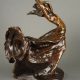 Bernhard Hoetger (1874-1949), "La Tempête", bronze à patine brun-rouge nuancé, haut. totale 31 cm, sculptures - galerie Tourbillon, Paris