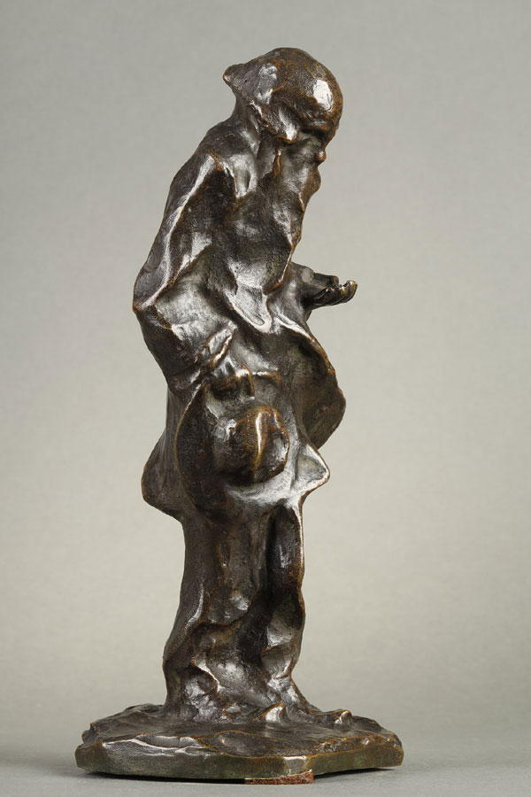 Bernhard Hoetger (1874-1949), "Le Mendiant", bronze à patine brun nuancé, fonte Andro, haut. 26,5 cm, sculptures - galerie Tourbillon, Paris