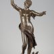 Félix Charpentier (1858-1924), "La Chanson", bronze à patine brun foncé nuancé, fonte E. Colin & Cie, haut. 68,5 cm, sculptures - galerie Tourbillon, Paris