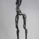 Laurent Belloni (né en 1969), Position verticale n°1, bronze à patine brun noir, fonte Susse, haut. 91 cm, sculptures - Galerie Tourbillon, Paris