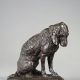 Emmanuel Fremiet (1824-1910), "Chien terrier assis", bronze à patine brun foncé nuancé, fonte ancienne, haut. 15,8 cm, sculptures - galerie Tourbillon, Paris