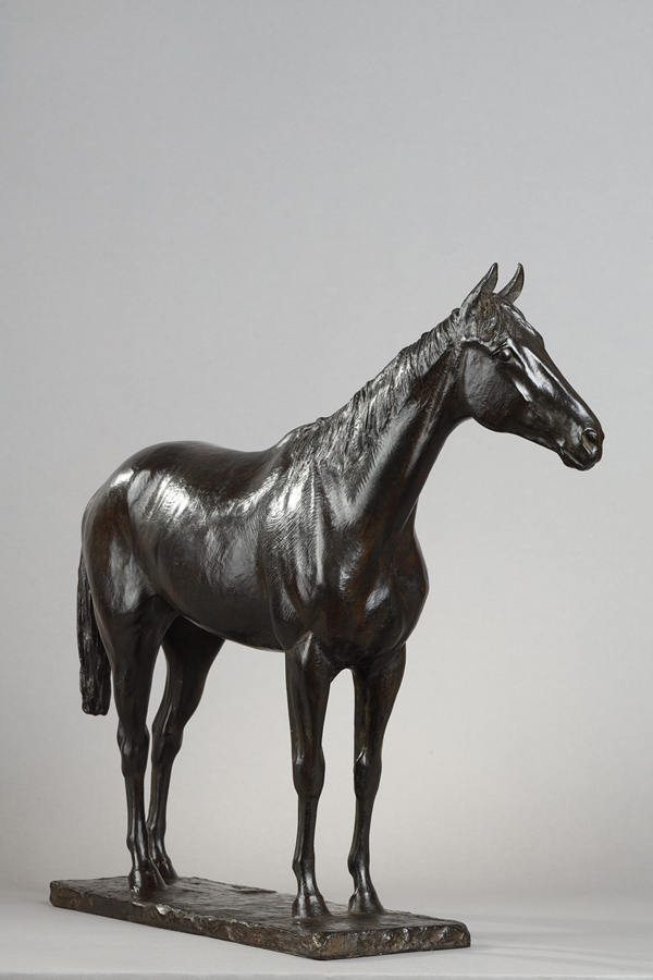 Georges Malissard (1877-1942), Pur-sang "Coyote", bronze à patine brun foncé, fonte ancienne, long. 51 cm, sculptures - galerie Tourbillon, Paris