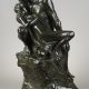 Alfred Pina (1887-1966), Le Baiser, bronze à patine brun-vert nuancé, fonte Valsuani, haut. 51,5 cm, sculptures - galerie Tourbillon, Paris