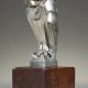 Edouard Marcel Sandoz (1881-1971), Hibou, bronze argenté, fonte Susse, haut. avec socle 16,2 cm, sculptures - galerie Tourbillon, Paris