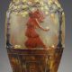 Gabriel Argy-Rousseau (1885-1953), vase "Le Jardin des Hespérides" en pâte de verre, haut. 24,3 cm. cameo glass sculptures et pâtes de verre - galerie Tourbillon, Paris