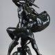 Antoine-Louis Barye (1796-1875), "Thésée combattant le Minotaure", bronze à patine vert foncé nuancé, fonte Barbedienne, haut. 44 cm, sculptures - Galerie Tourbillon, Paris