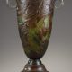 Emile Gallé (1846-1904), vase aux feuilles et glands de chêne, haut. 29 cm. sculptures, verreries - galerie Tourbillon, Paris