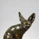 Edouard Marcel Sandoz (1881-1971), Fennec assis tête tournée, bronze à patine vert brun nuancé, fonte Susse, haut. 18,5 cm, sculptures - galerie Tourbillon, Paris