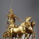 Emmanuel Fremiet (1824-1910), "Char de Minerve", bronze à patine dorée, fonte Barbedienne, Haut. totale 70 cm, sculptures - galerie Tourbillon, Paris