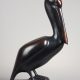 François Galoyer (né en 1944), Pelican, bronze à patine brun foncé nuancé, fonte Bodin (cachet à la feuille de chêne), haut. 32,5 cm, sculptures - galerie Tourbillon, Paris
