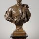 Prosper d'Épinay (1836-1914), Portrait du Prince Impérial, bronze à patine brun clair, fonte Barbedienne, haut. totale 54,5 cm, sculptures - galerie Tourbillon, Paris