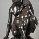 James Pradier (1790-1852), "Vénus et l'Amour", groupe en bronze à patine brun foncé, fonte Quesnel, haut. 96,5 cm, sculptures - galerie Tourbillon, Paris
