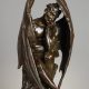 Jean-Jacques Feuchère (1807-1852), "Méphistophélès", bronze à patine brun clair nuancé, fonte ancienne, haut. 34 cm, sculptures - galerie Tourbillon, Paris