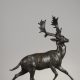 Pierre-Jules Mêne (1810-1879), Daim courant, bronze à patine brun foncé nuancé, fonte Gonon, haut. 29,5 cm, sculptures - galerie Tourbillon, Paris