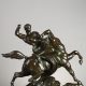 Antoine-Louis Barye (1796-1875), Thésée combattant le centaure Biénor, bronze à patine brun-vert nuancé, fonte Atelier Barye, long. 36 cm, sculptures - galerie Tourbillon, Paris