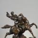 Antoine-Louis Barye (1796-1875), Thésée combattant le centaure Biénor, bronze à patine brun clair nuancé, fonte Atelier Barye, long. 37 cm, sculptures - galerie Tourbillon, Paris