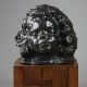 Antoine Bourdelle (1861-1929), "Enfant endormi, Tête", bronze à patine brun noir, fonte Hébrard, socle en bois, haut. totale 36 cm, sculptures - galerie Tourbillon, Paris