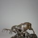 Antoine-Louis Barye (1796-1875), Loup tenant un cerf à la gorge, bronze à patine brun nuancé, fonte Atelier Barye, long. 46 cm, sculptures - galerie Tourbillon, Paris